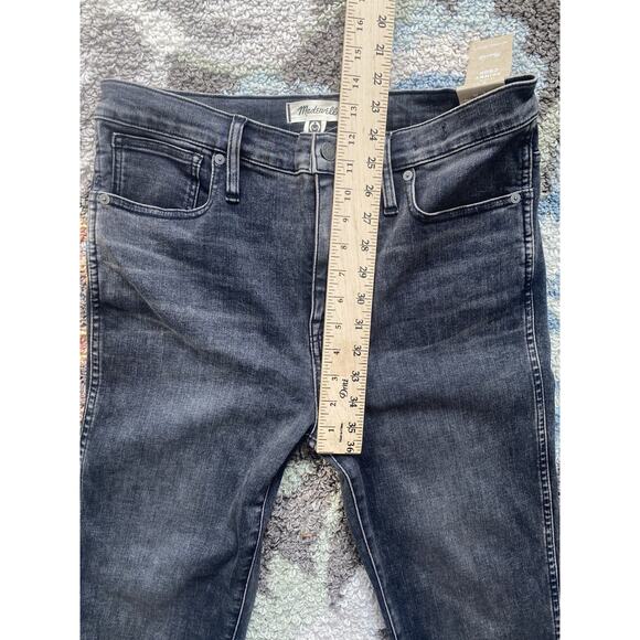 Madewell Jeans Womens Size 31 Skinny Crop Black Faded Casual Denim Pants NWTF - Picture 12 of 15